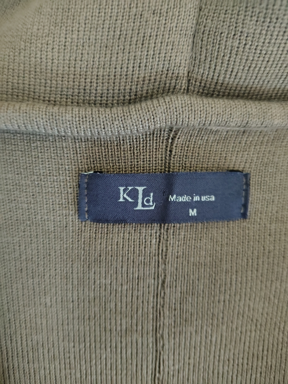 Knit Wrap Robe Cardigan in Taupe Kld Medium Belted - Picture 3 of 7